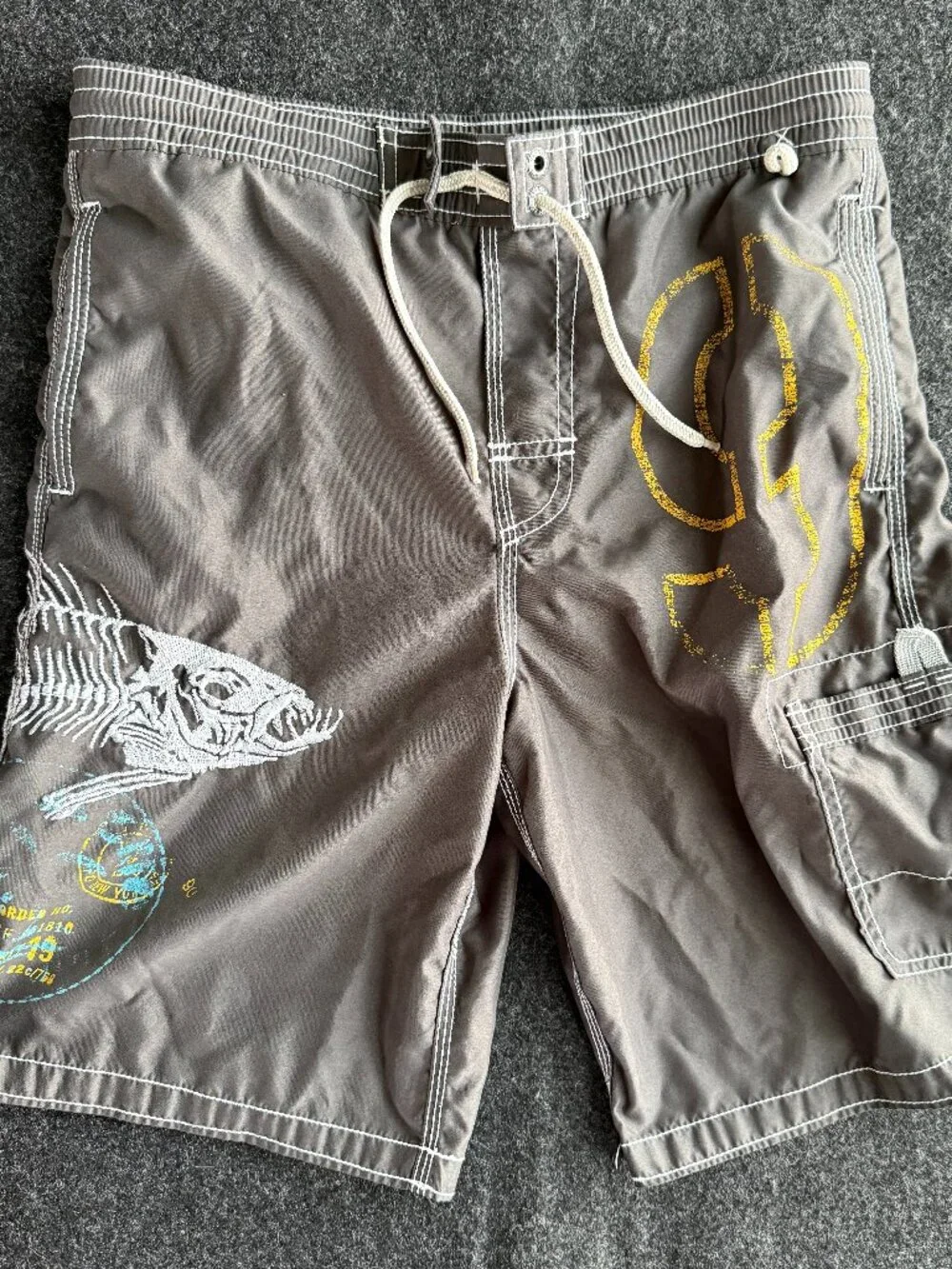 GapKids Boys Size 12 Fish Graphic Swim Trunks